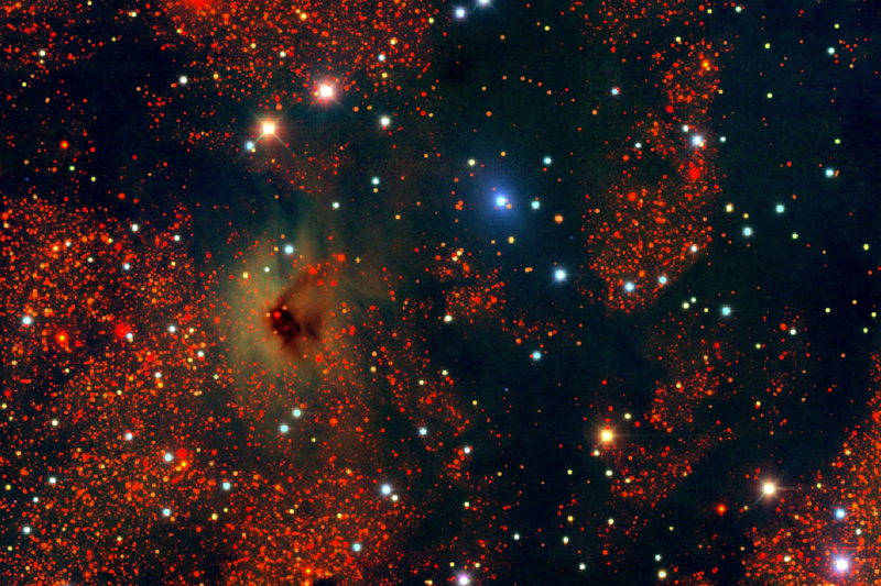 Dust reddening stars (Image: Legacy Survey/NOAO, AURA, NSF)